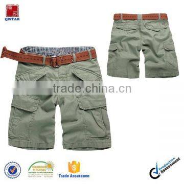 polyester cotton chino men's multi-bags cargo shorts