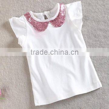 Valentines Day Gift Special Design Girls Cotton Sequins Skirt 2PCS Boutique Dresses photo-3
