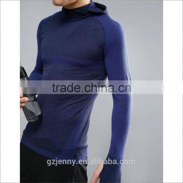 2017 New Men Sportwear Long Sleeve Slim Muscle Fit T-Shirt Wholesale In Navy