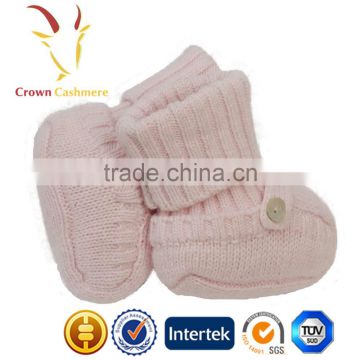 Knitted Baby Winter Cashmere Boots Shoes With Pattern