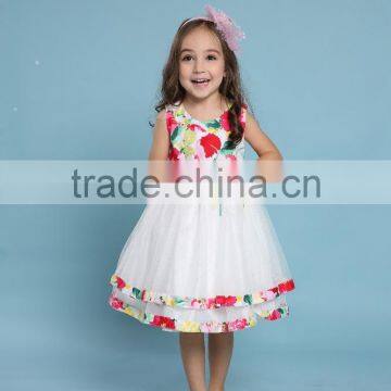 High Quality Cotton Lining Tulle Layered Flower Girl Dress photo-6
