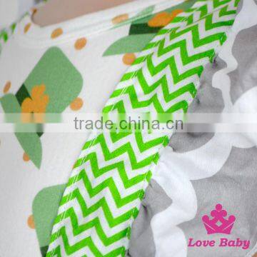 Spring St.Patricks Day Clothes Green Color Flutter Sleeve Ruffle Design Baby Girl Short Puffy Dress photo-4