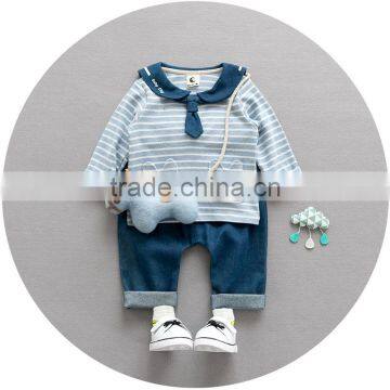 S17742A Kids 2017 Autumn Cotton Boy Clothing Set photo-2