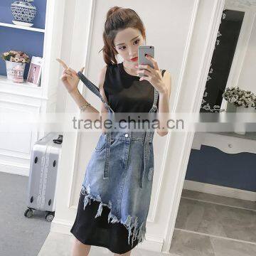 Z&M Women'sThe Cowboy Short Skirt The Skirt With Shoulder-straps Classic Dresses photo-2