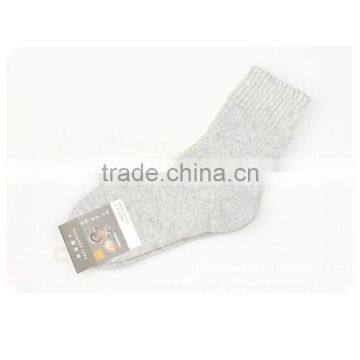 40 Pcs/lot Hot Sale Solid Cotton and Polyester Mixed China Made Solid Comfortable Men Thick Socks photo-3