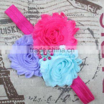 Sparkle Rhinestone Pearl Flowers Girl Baby Hairbands Hot Selling, Wholesale Handmade Infant Newborn Hairband photo-4