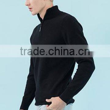 Mans High Quality Zipper Colloar Knitted Pattern Pullover Sweater With Wholesale Price photo-3