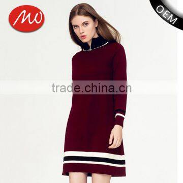 most popular items long sleeve zipper sweater women dress 2017 for lady