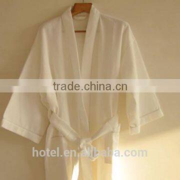 100% cotton waffle bathrobe for hotel and home use