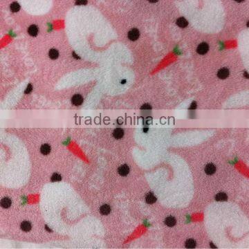 rabbit design 100% Polyester Coral Fleece