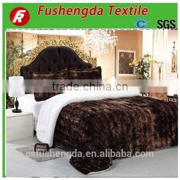 China factory custom 2 layer polar fleece animal printed sherpa fleece blanket