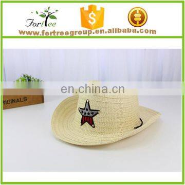 Australian crochet baby cowboy hat with star pattern