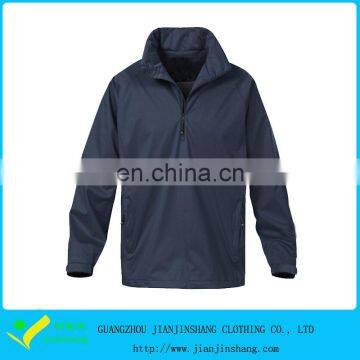 1/4 Zipper Pullover Nylon Light Sports Running Jackets In Navy Blue