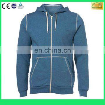 2014 100% cotton blue men's apparel zip hoodie - 6 Years Alibaba Experience