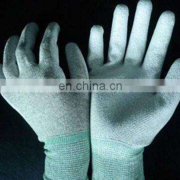 gloves Factory,Material,Pu,white color,palm fit gloves with copper fiber