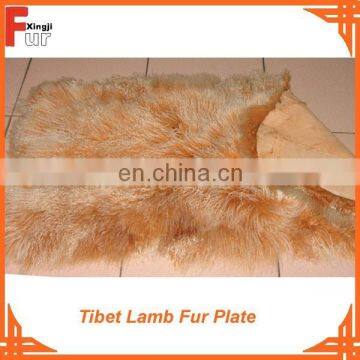 Two Tone Color Tibet Lamb Fur Plate