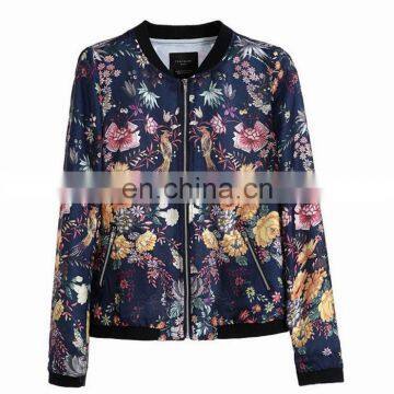 fashion women autumn new style long sleeves floral printedblazer