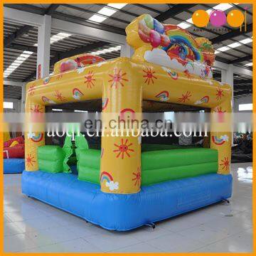 Cheap Kindergarten Used Kid Toy Inflatable Rainbow Jumping Castle Moonwalk for Sale photo-3