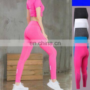 Reflective running training women's fitness stretch slim sports leggings