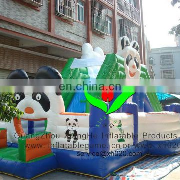 New outdoor kids sport China game inflatable Panda slide combo