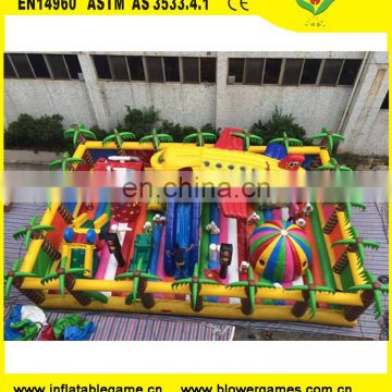 Guang zhou Commercial Inflatable Playground Giant Inflatable Plane Fun City for sale