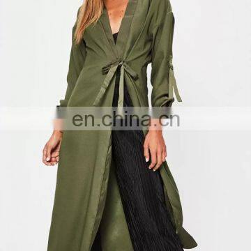 Hotsales Nice Army Green Fashion Pant Design Coat for Ladies Long Style Coats Parka photo-5