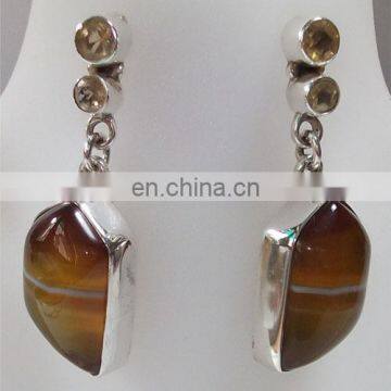 Designer Silver Earrings Wholesale 925 Silver Earrings Beautiful Silver Dangle Earrings photo-5