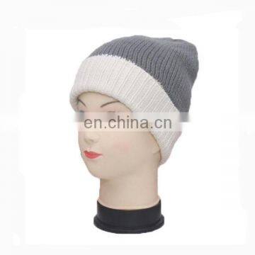 Top Quality fold up acrylic Custom Knitted beanie Hats