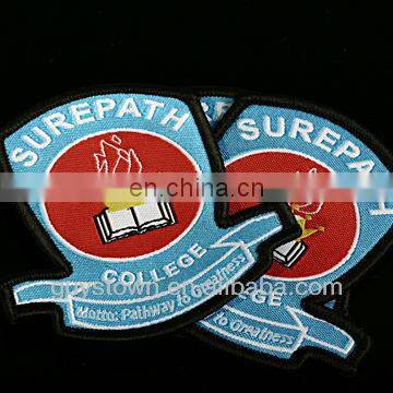 Custom Uniform Logo Woven Badge for School photo-6