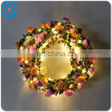 2017 new product led light up garland flower