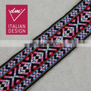 Italy design fashion Jacquard Ethnic tape trim