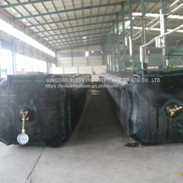 making concrete culvert  inflatable rubber formworks, pneumatic rubber balloon, rubber air bags