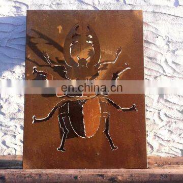 Laser cut corten steel garden metal screens panel for decoration