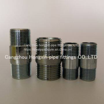Hot sales BSPT carbon steel  thread both end pipe nipples
