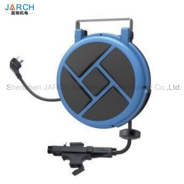 automatic retractable plastic cable reel with socket