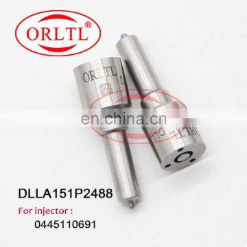 ORLTL Black Coated Needle Nozzle DLLA151P2488 (0433172488) Fuel Injector Nozzle DLLA 151 P 2488 For Bosh 0445110691