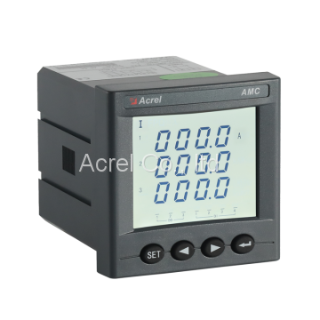 LCD Display Three Phase Ammeter With 2DI/2DO RS485 AMC72L-AI3