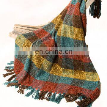 60"x 50" Inc Fun Colors Bright Woven Throw Blanket With Tasseled Ends photo-3