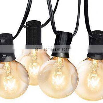Hanging Patio Lights IP44 Waterproof Backyard Lights G40 Outdoor Solar String Lights