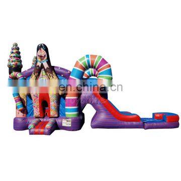 Candyland Sugar Shack Bounce House Commercial Inflatable Bouncer With Water Slide