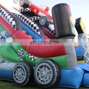 Race Car Design Inflatable Bouncer Dry Slide Cars Jumping Bouncy Castle For Children photo-4