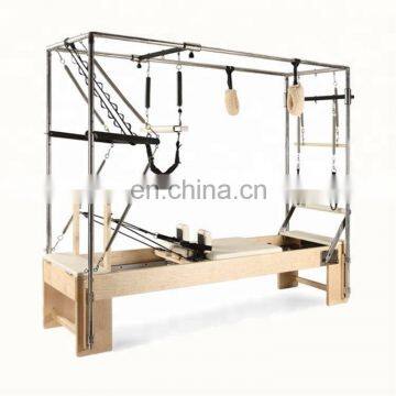 Wood Pilates Reformer Cadillac Machine With Full Trapeze Combination Pilates Studio Combo Cadillac Reformer Machine SRP07 photo-2