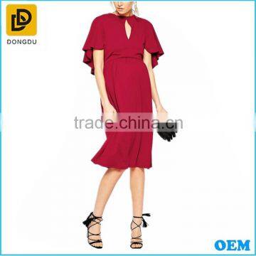 Newly OEM design red women summer maternity evening gown dress wear manufacturer