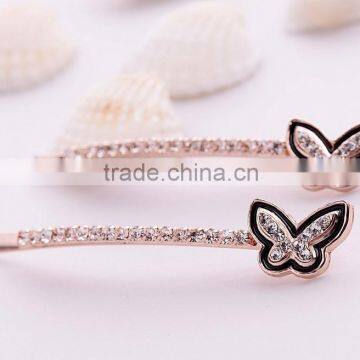 2015 new model FY0005 fashion butterfly hair barrette clip full diamond wholesale