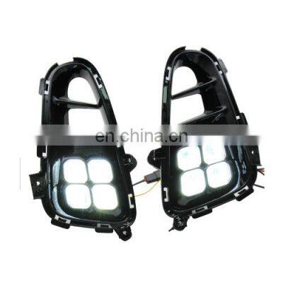 Led Drl Daytime Running Lights Fog Lamp For Kia Picanto 2017 2018 2019 Yellow Turn Signal