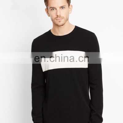 Fashion knitted jumper for men wool custom with intarsia design sweater