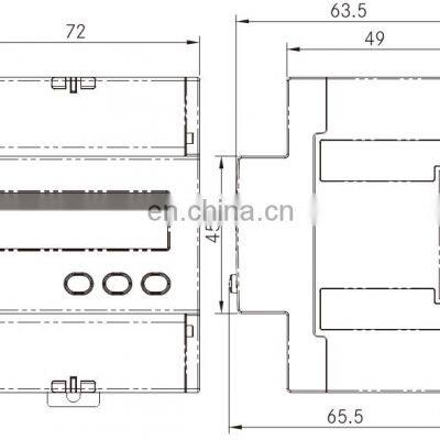 Low Cost 4 Din 90x72mm Rail Mounted Single Phase Smart Kwh Energy Meter photo-5