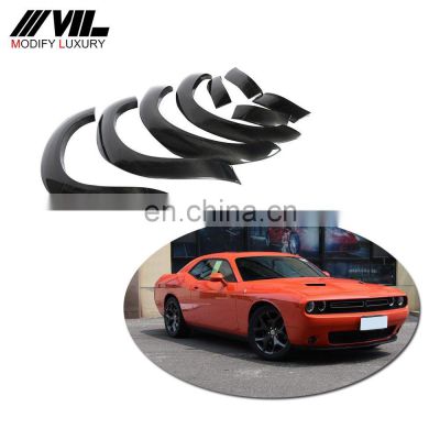 Carbon Fiber Wheel Eyebrow Arch Trim Fender Flares for Dodge Challenger 2015-2018