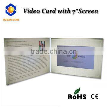 LCD Video 7 inch Photo Pictures Sound Greeting Card Gift Brochure Cards