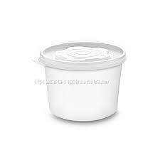 White paper bowl plain salad food cup paper disposable bowls tableware paper boxes containers